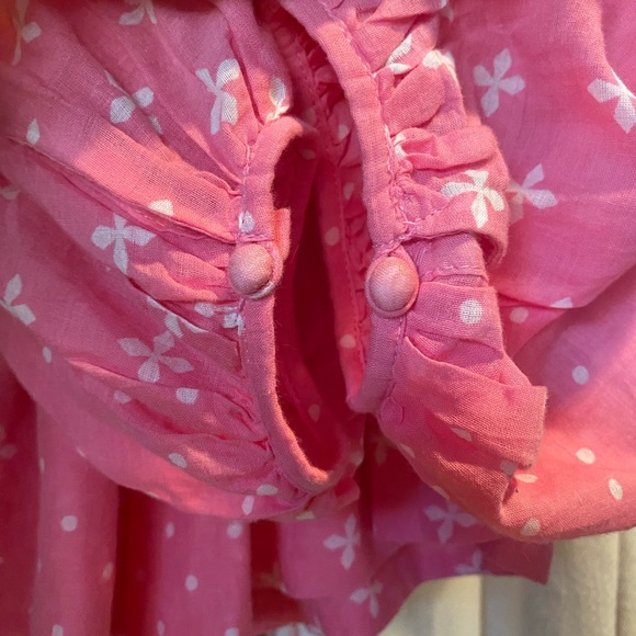 ANTHROPOLOGIE KOPAL Luma Peasant Blouse Pink - Picture 6 of 6